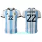 Argentina Lautaro Martínez 22 Hjemmebanetrøje VM 2022