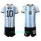 Argentina Lionel Messi 10 Hjemmebanetrøje Barn VM 2022