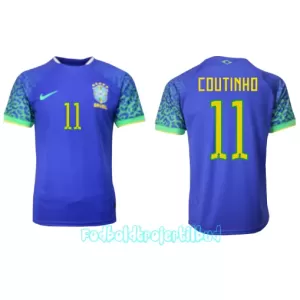 Brasilien Philippe Coutinho 11 Udebanetrøje VM 2022
