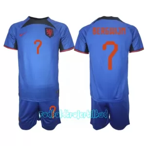 Holland Steven Bergwijn 7 Udebanetrøje Barn VM 2022