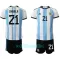 Argentina Paulo Dybala 21 Hjemmebanetrøje Barn VM 2022