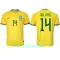Brasilien Éder Militão 14 Hjemmebanetrøje VM 2022