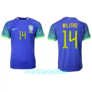 Brasilien Éder Militão 14 Udebanetrøje VM 2022