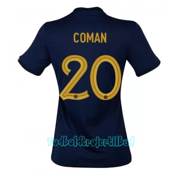 Frankrig Kingsley Coman 20 Hjemmebanetrøje Kvinde VM 2022 Frankrig Kingsley Coman 20 Hjemmebanetrøje Kvinde VM 2022