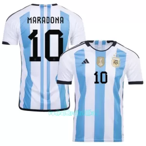 Argentina 3 Star MARADONA 10 Hjemmebanetrøje VM 2022