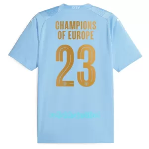 Manchester City Champions of Europe Hjemmebanetrøje Barn 23/24