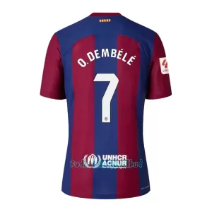 FC Barcelona Ousmane Dembélé 7 Hjemmebanetrøje Barn 23/24