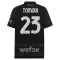 AC Milan Fikayo Tomori 23 Fjerdetrøje 23/24 Sort