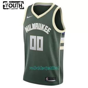 Grøn Milwaukee Bucks Trøje Barn Icon Edition Swingman 23/24