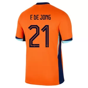 Holland Frenkie de Jong 21 Hjemmebanetrøje Barn EM 2024