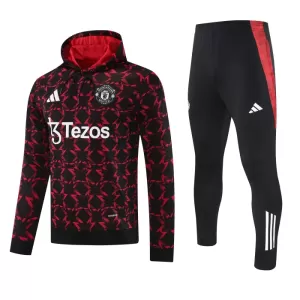 Manchester United Hættetrøje træningssweatshirt-sæt 24/25 Rød
