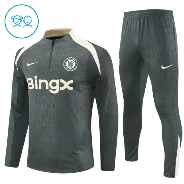 Chelsea Trænings sweatshirt sæt Barn 25/26 Grå Chelsea Trænings sweatshirt sæt Barn 25/26 Grå
