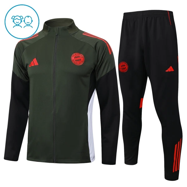 FC Bayern München Trænings sweatshirt sæt Barn 25/26 Grøn FC Bayern München Trænings sweatshirt sæt Barn 25/26 Grøn