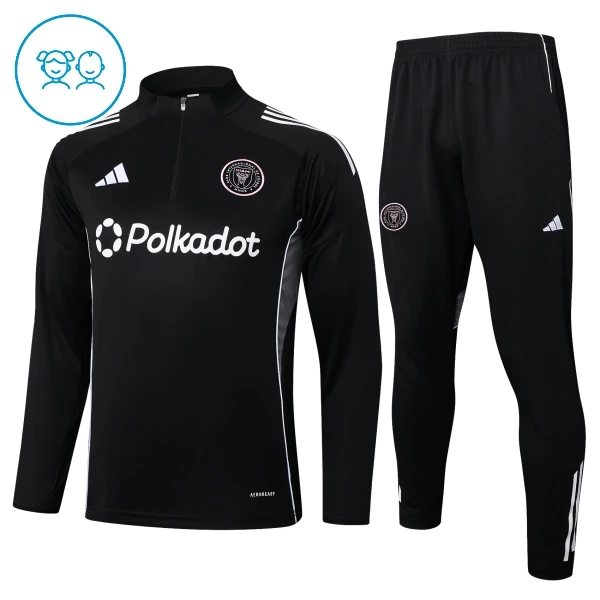 Inter Miami CF Trænings sweatshirt sæt Barn 25/26 Sort Inter Miami CF Trænings sweatshirt sæt Barn 25/26 Sort