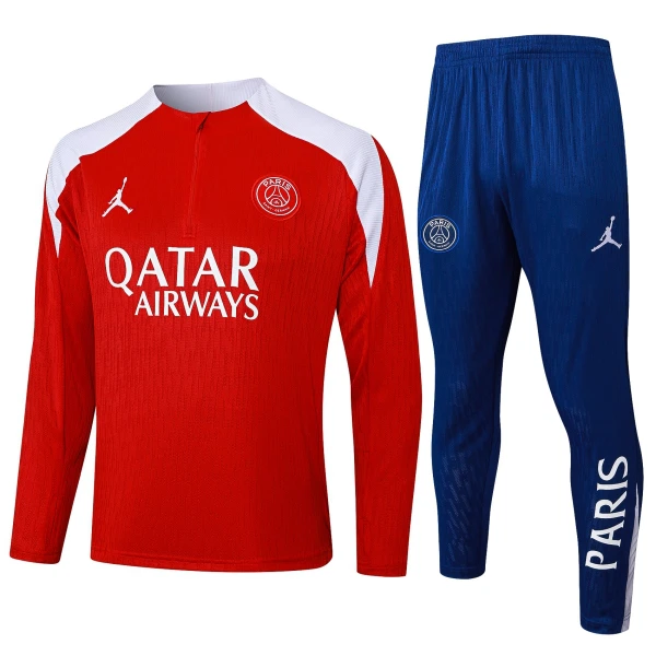 Paris Saint-Germain Trænings sweatshirt sæt 25/26 Rød Paris Saint-Germain Trænings sweatshirt sæt 25/26 Rød