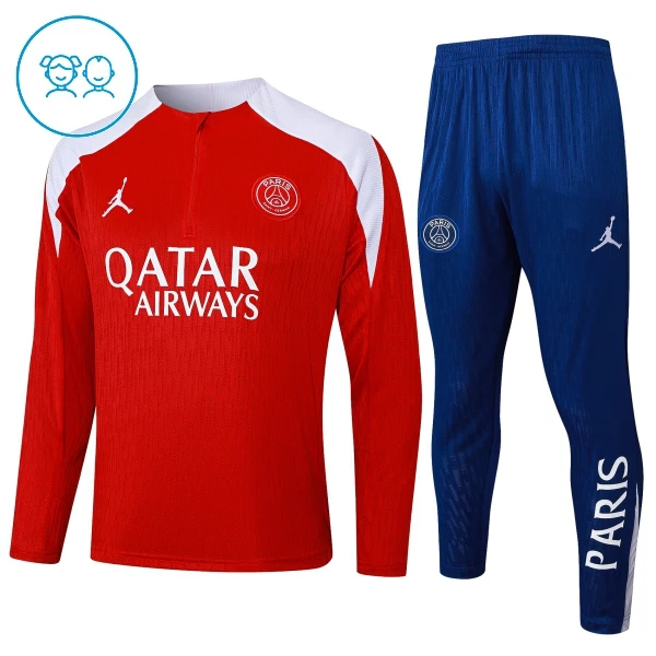 Paris Saint-Germain Trænings sweatshirt sæt Barn 25/26 Rød Paris Saint-Germain Trænings sweatshirt sæt Barn 25/26 Rød