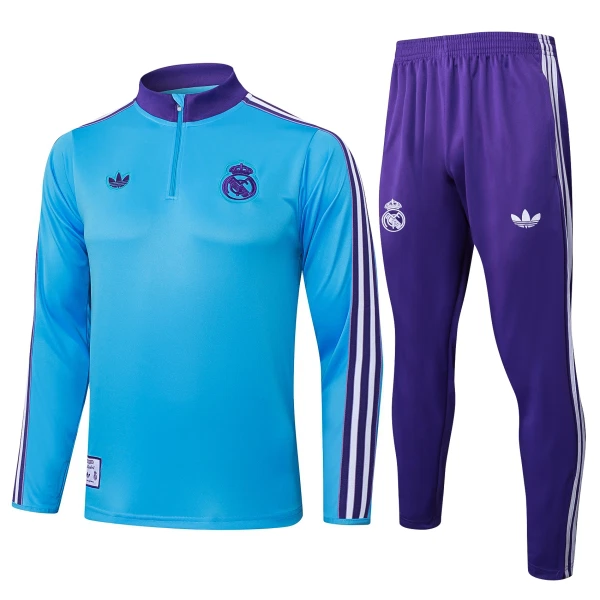 Real Madrid Trænings sweatshirt sæt 25/26 Blå Real Madrid Trænings sweatshirt sæt 25/26 Blå