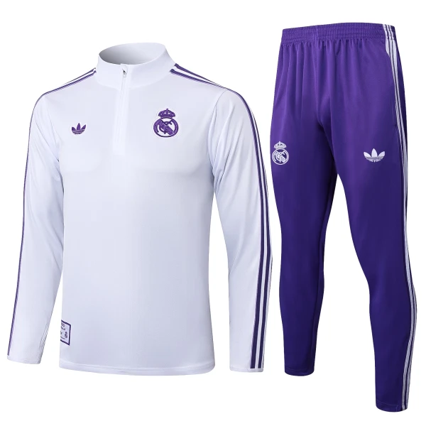 Real Madrid Trænings sweatshirt sæt 25/26 Hvid Real Madrid Trænings sweatshirt sæt 25/26 Hvid