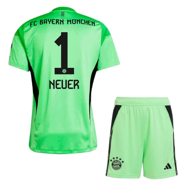 FC Bayern München Manuel Neuer 1 Målmand Trøje Barn 25/26 Grøn FC Bayern München Manuel Neuer 1 Målmand Trøje Barn 25/26 Grøn