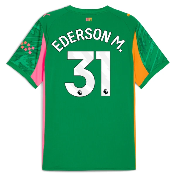 Manchester City Ederson Moraes M. 31 Målmand Trøje 25/26 Grøn Manchester City Ederson Moraes M. 31 Målmand Trøje 25/26 Grøn