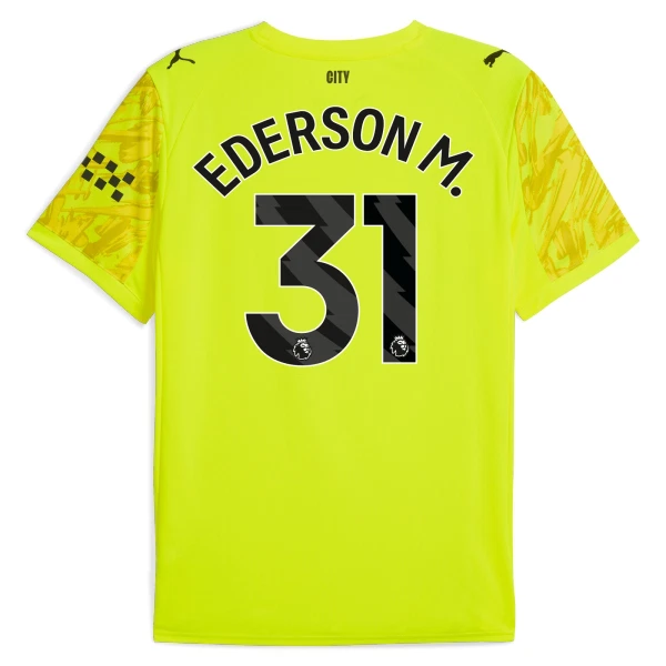 Manchester City Ederson Moraes M. 31 Målmand Trøje 25/26 Gul Manchester City Ederson Moraes M. 31 Målmand Trøje 25/26 Gul