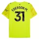 Manchester City Ederson Moraes M. 31 Målmand Trøje 25/26 Gul Manchester City Ederson Moraes M. 31 Målmand Trøje 25/26 Gul