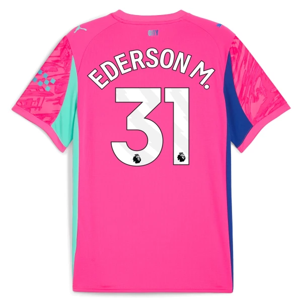 Manchester City Ederson Moraes M. 31 Målmand Trøje 25/26 Lyserød Manchester City Ederson Moraes M. 31 Målmand Trøje 25/26 Lyserød