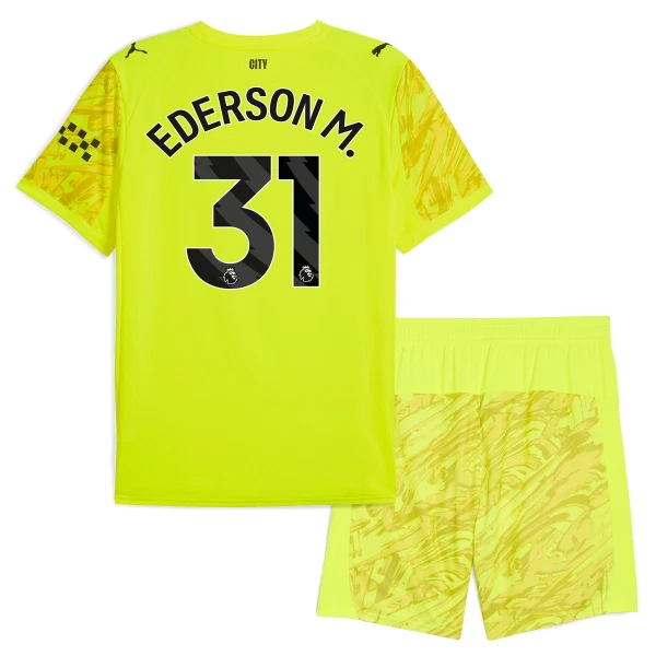 Manchester City Ederson Moraes M. 31 Målmand Trøje Barn 25/26 Gul Manchester City Ederson Moraes M. 31 Målmand Trøje Barn 25/26 Gul