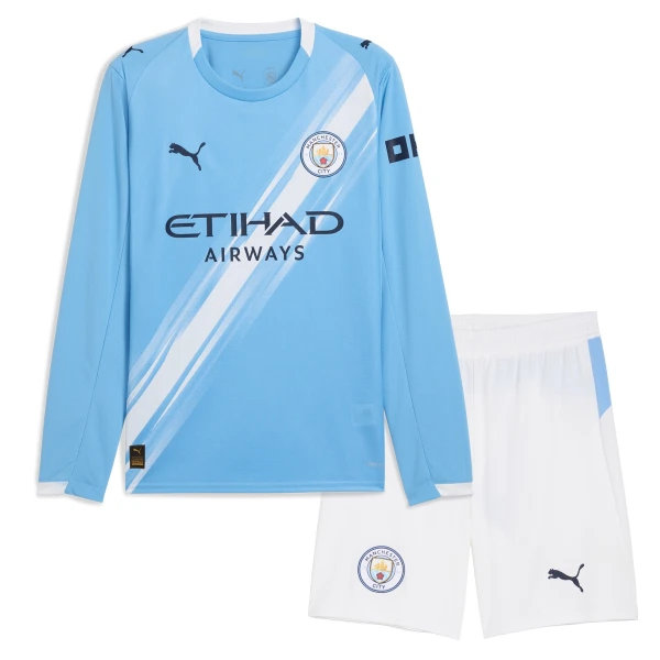 Manchester City Hjemmebanetrøje Barn 25/26 Langærmet Manchester City Hjemmebanetrøje Barn 25/26 Langærmet