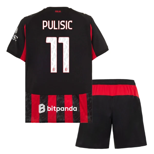 AC Milan Christian Pulišić 11 Hjemmebanetrøje Barn 25/26