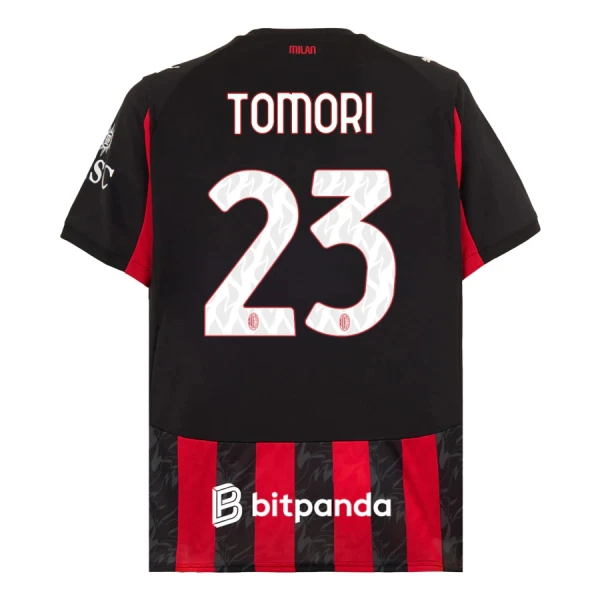 AC Milan Fikayo Tomori 23 Hjemmebanetrøje 25/26 AC Milan Fikayo Tomori 23 Hjemmebanetrøje 25/26