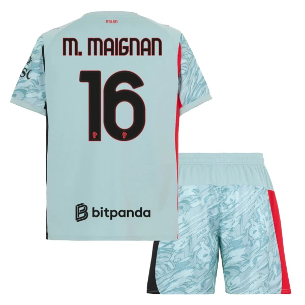 AC Milan M. Maignan 16 Målmand Trøje Barn 25/26 Blå AC Milan M. Maignan 16 Målmand Trøje Barn 25/26 Blå