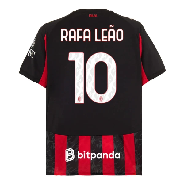 AC Milan Rafael Leão 10 Hjemmebanetrøje 25/26 AC Milan Rafael Leão 10 Hjemmebanetrøje 25/26