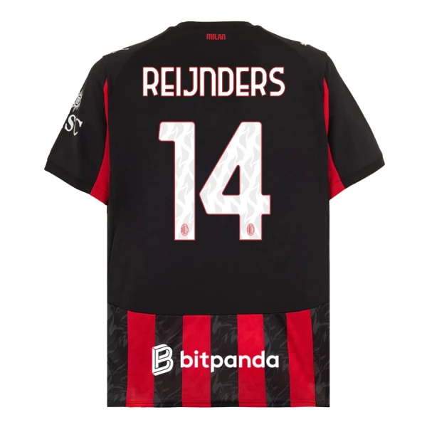AC Milan Reijnders 14 Hjemmebanetrøje 25/26 AC Milan Reijnders 14 Hjemmebanetrøje 25/26