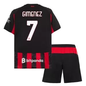 AC Milan Santiago Gimenez 7 Hjemmebanetrøje Barn 25/26