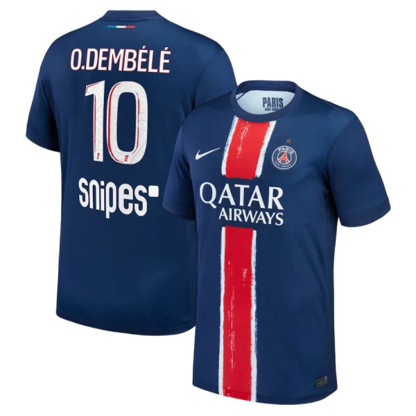 Paris Saint-Germain 1 Star Ousmane Dembélé 10 Hjemmebanetrøje 24/25 Paris Saint-Germain 1 Star Ousmane Dembélé 10 Hjemmebanetrøje 24/25