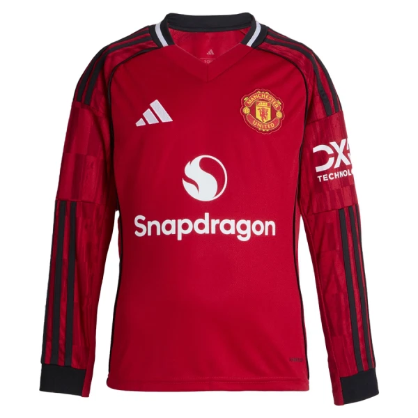 Manchester United Hjemmebanetrøje 25/26 Langærmet Manchester United Hjemmebanetrøje 25/26 Langærmet