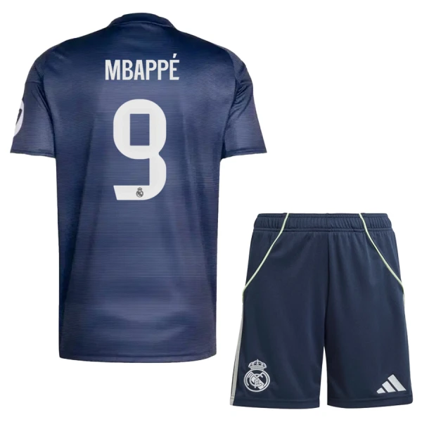 Real Madrid Kylian Mbappé 9 Udebanetrøje Barn 25/26 Real Madrid Kylian Mbappé 9 Udebanetrøje Barn 25/26
