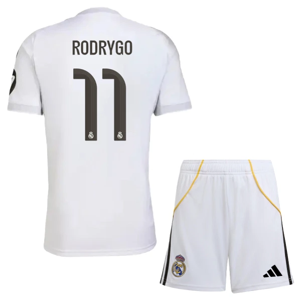 Real Madrid Rodrygo Goes 11 Hjemmebanetrøje Barn 25/26 Real Madrid Rodrygo Goes 11 Hjemmebanetrøje Barn 25/26
