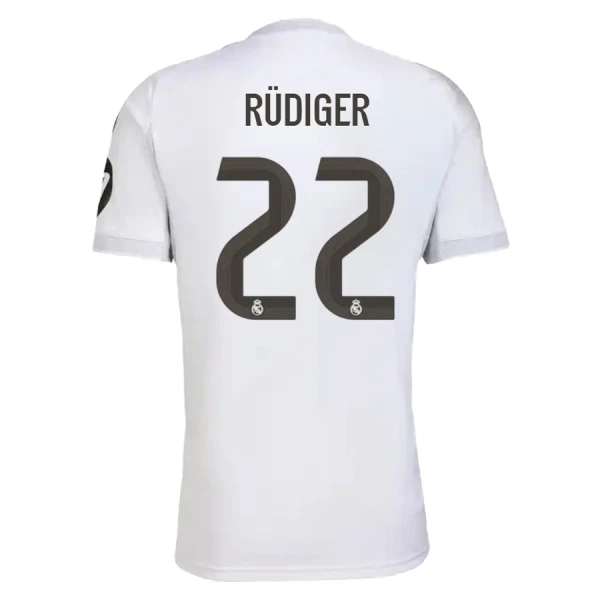 Real Madrid Rudiger 22 Hjemmebanetrøje 25/26 Real Madrid Rudiger 22 Hjemmebanetrøje 25/26