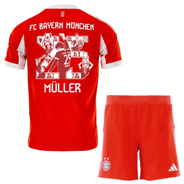 FC Bayern München Thomas Müller 25 Hjemmebanetrøje Barn 25/26 Speciel FC Bayern München Thomas Müller 25 Hjemmebanetrøje Barn 25/26 Speciel