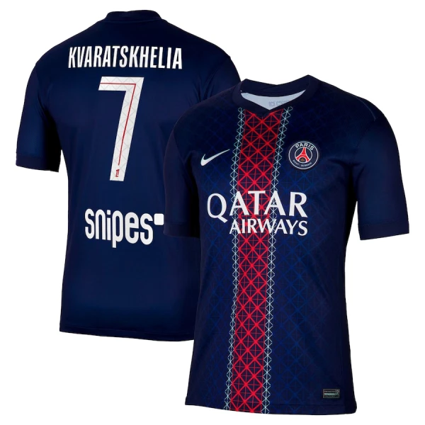 Paris Saint-Germain Kvaratskhelia 7 Hjemmebanetrøje 25/26 Paris Saint-Germain Kvaratskhelia 7 Hjemmebanetrøje 25/26