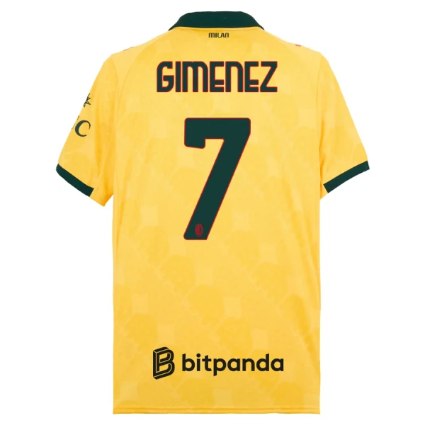 AC Milan Santiago Gimenez 7 3. trøje 25/26 AC Milan Santiago Gimenez 7 3. trøje 25/26
