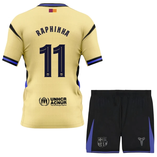 FC Barcelona x Kobe Bryant Raphinha 11 Udebanetrøje Barn 25/26 FC Barcelona x Kobe Bryant Raphinha 11 Udebanetrøje Barn 25/26