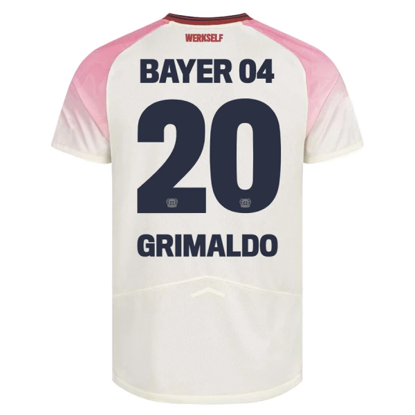 Bayer 04 Leverkusen Alejandro Grimaldo 20 Udebanetrøje 25/26 Bayer 04 Leverkusen Alejandro Grimaldo 20 Udebanetrøje 25/26