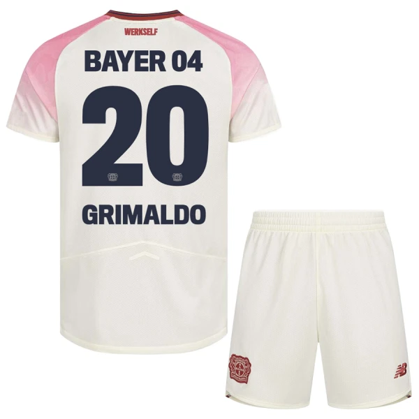 Bayer 04 Leverkusen Alejandro Grimaldo 20 Udebanetrøje Barn 25/26 Bayer 04 Leverkusen Alejandro Grimaldo 20 Udebanetrøje Barn 25/26