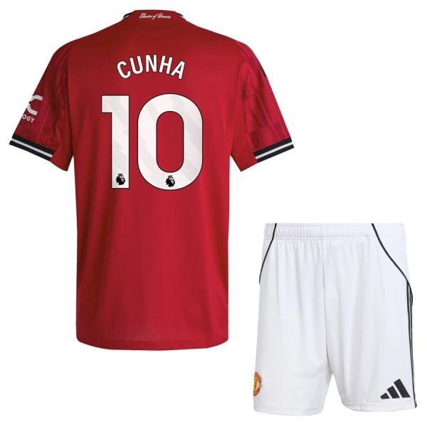Manchester United Cunha 10 Hjemmebanetrøje Barn 25/26 Manchester United Cunha 10 Hjemmebanetrøje Barn 25/26