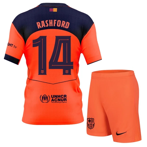 FC Barcelona Marcus Rashford 14 3. trøje Barn 25/26