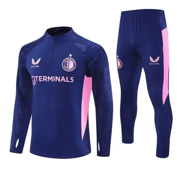 Feyenoord Rotterdam Trænings sweatshirt sæt 25/26 Blå Feyenoord Rotterdam Trænings sweatshirt sæt 25/26 Blå