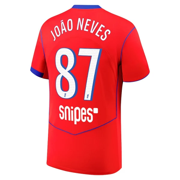 Paris Saint-Germain Joao Neves 87 3. trøje 25/26